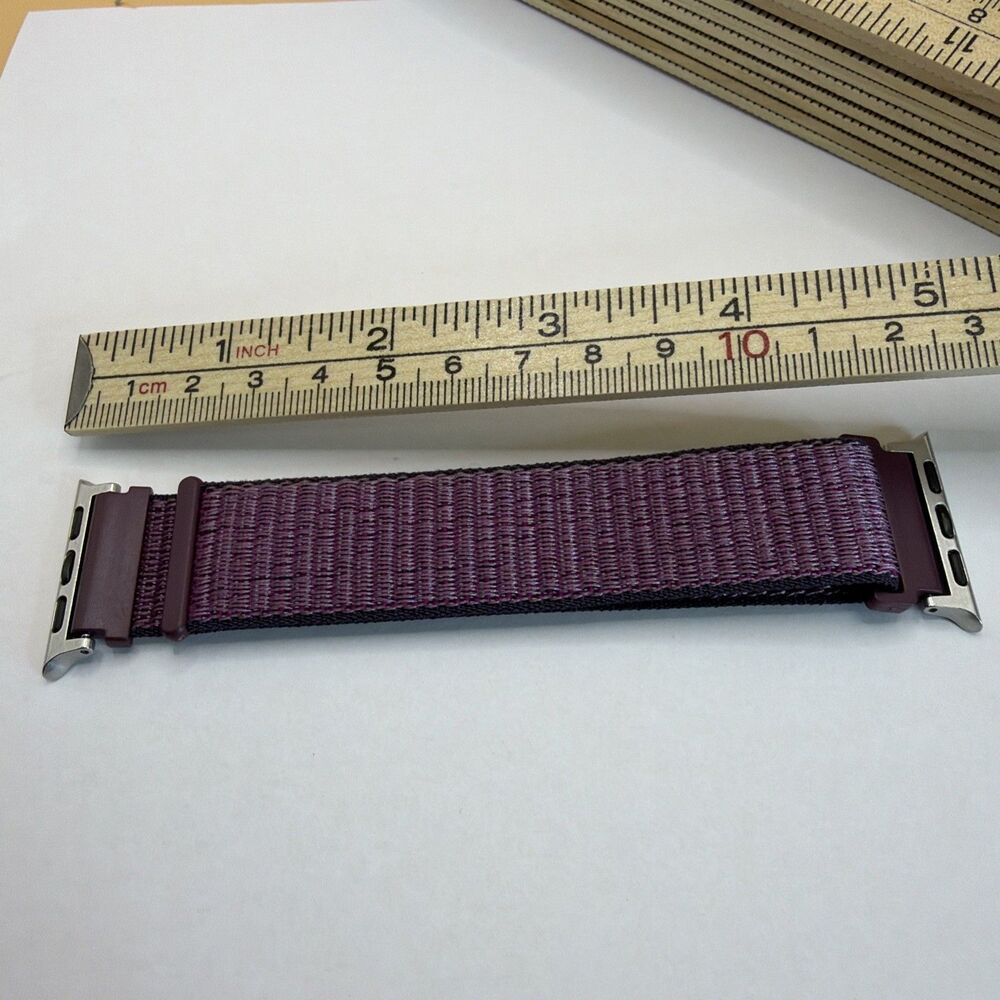 Band for Apple Watch Series 10 Sport Loop 40/41/42 Nylon Strap (NEW) Purple Plum
